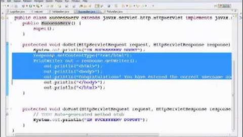 Java Servlets (J2EE) Programming Tutorial - Creating Login Page