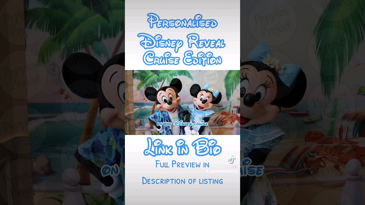 Disney Cruise Trip Reveal - Personalised video message from Mickey or Minnie Mouse 