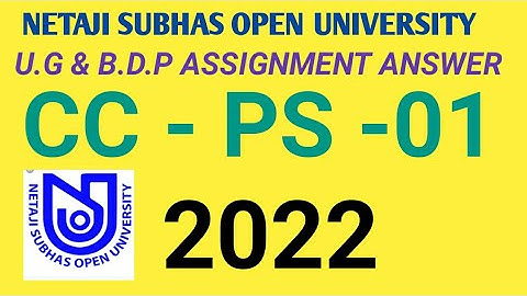 nsou//b.d.p//u.g//assignment  m.c.q answer//ccps-01