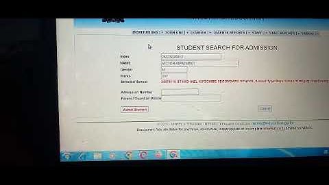 How to Admit Form one into Nemis Portal
