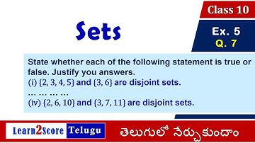 10th Class Sets Exercise 2.5 Question 7 AP TS