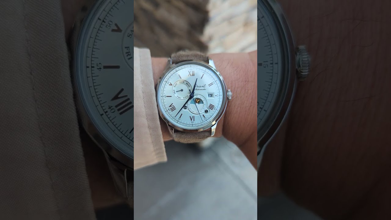 Orient Bambino Version 9 75th Anniversary Sun Moon 5500 Pieces Wrist Roll