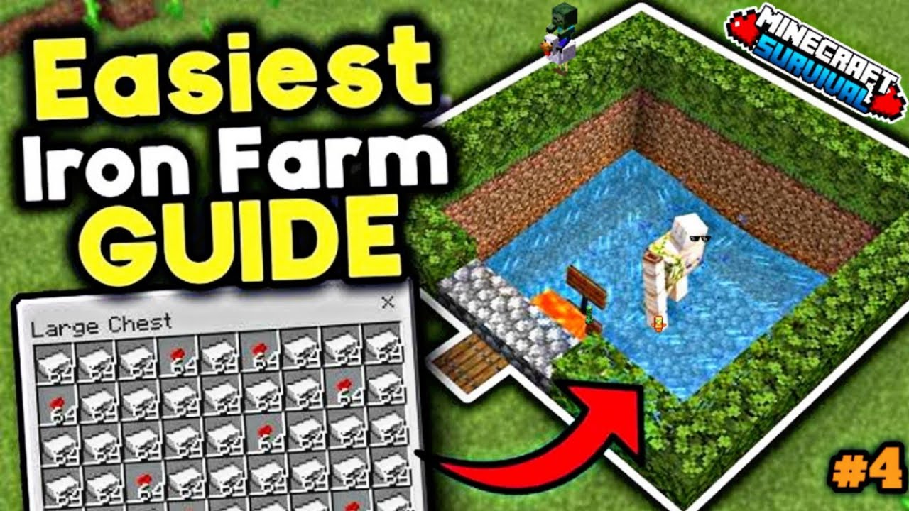 Minecraft PE 1.21 Best iron farm | Minecraft PE Survival series episode ...