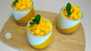 Vegan PANNA COTTA | Mango Pandan Tropical Dessert | Mmehuillet Recipe