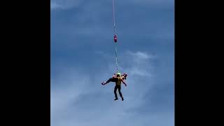 RAW: Hiker helicoptered off Lake Countrys Spion Kop