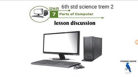 Parts Of Computer/ 6th std term 2 science unit 7/ student legate/ Rajasivanesh/ tnpsc/ scert