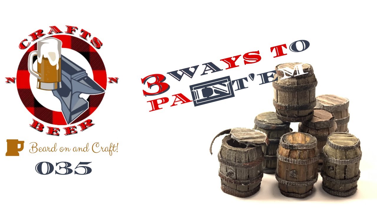 CraftsnBeer 35 🎨Miniature Painting Tutorial of Beer Barrels / Beer Kegs for D&D Tabletop RPG