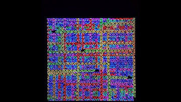 Cellular Worlds. Generative animation on LED panel, 2024. #generativedesign