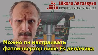 Можно ли настраивать фазоинвертор ниже Fs динамика (сабвуфера)