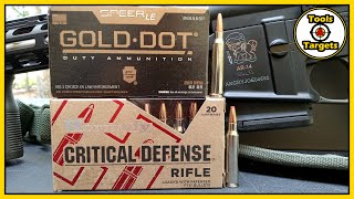 AR-15 Critical Defense vs Gold Dot!...223 Ammo Ballistic Gel Test! screenshot 5