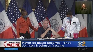 Mayor De Blasio Gets Vaccinated