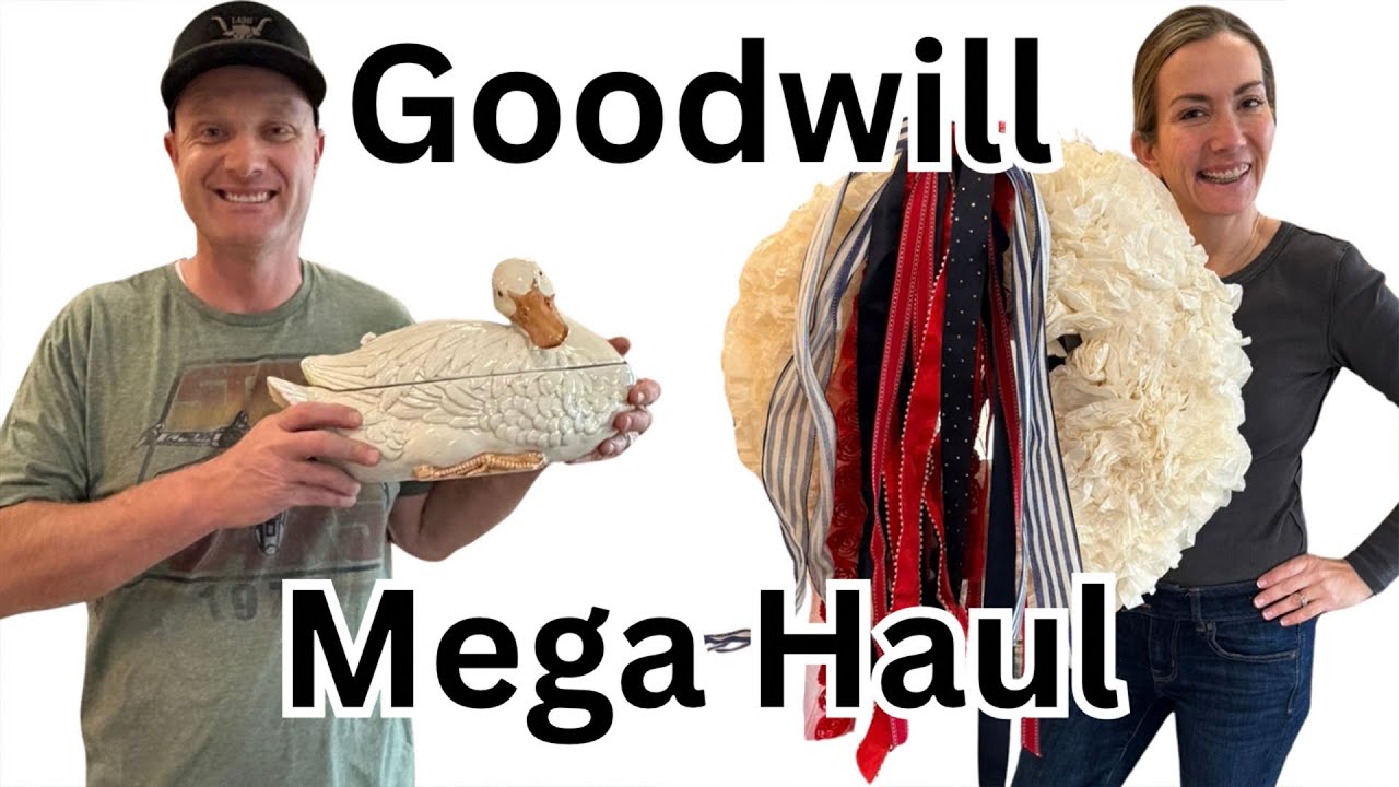 Goodwill Mega Haul Vintage Home Decor Thrift With Me - YouTube
