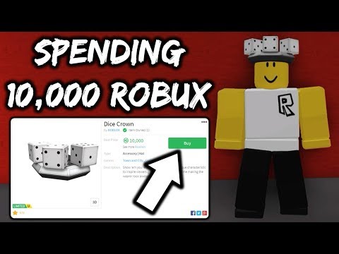 Buying The Dice Crown R 10 000 Robux Youtube - crown of robux roblox