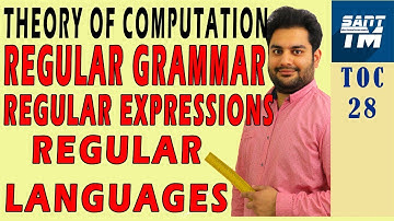 Regular Grammars | Regular Expressions and Regular Languages in theory of computation