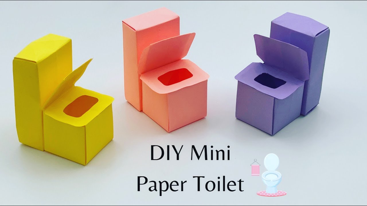 How To Make Mini Paper Toilet / How to Make Toilet With Paper At Home ...