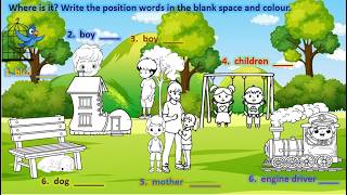 Part 2 Position Words Answers and Practice Worksheet