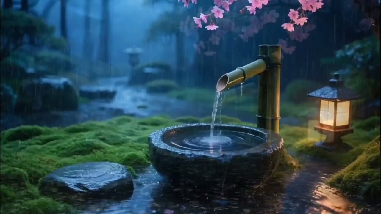 Zen Garden Rain Ambience 🌙 For Focus, Mindfulness, and Mental Balance