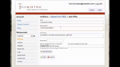 moBistro - Lesson 07 - Add Coupons, Promotions, Offers