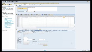 ME51N: Create a Purchase Requisition