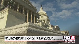 Trump impeachment jurors sworn in