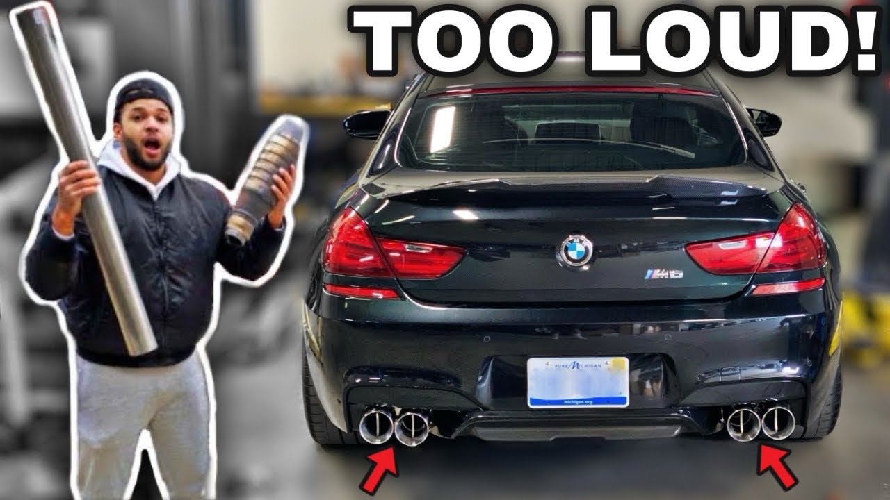 STRAIGHT PIPING MY DAD'S MANUAL BMW M6 GRAN COUPE *CRAZY LOUD EXHAUST*