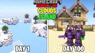 We Survived 100 Days On CLOUDS ISLAND Only World In Minecraft Hardcore | Duo 100 Days