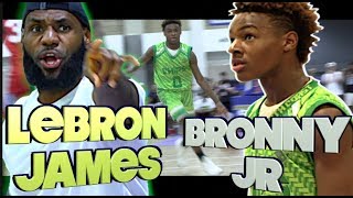 LeBron James coaches North Coast Blue Chips w\/ Bronny Jr. v Chris Paul's CP3 in overtime THRILLER