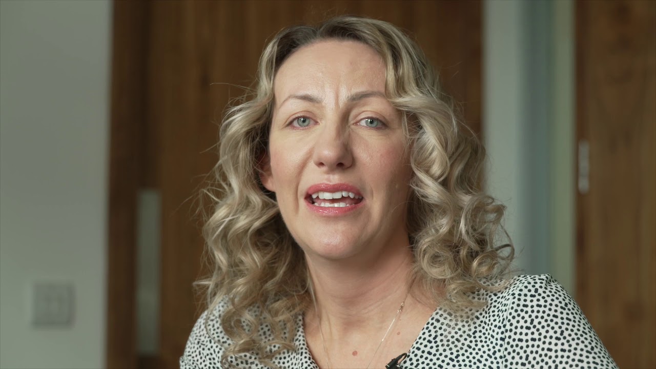 Group CEO Jill Kerr delivers a message to Balhousie Care Group staff