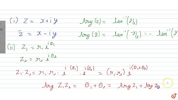 `If z,z_1 and z_2` are complex numbers, prove that(i) `arg(barz)= - argz` (ii)`arg(z_1 z_2) = a...