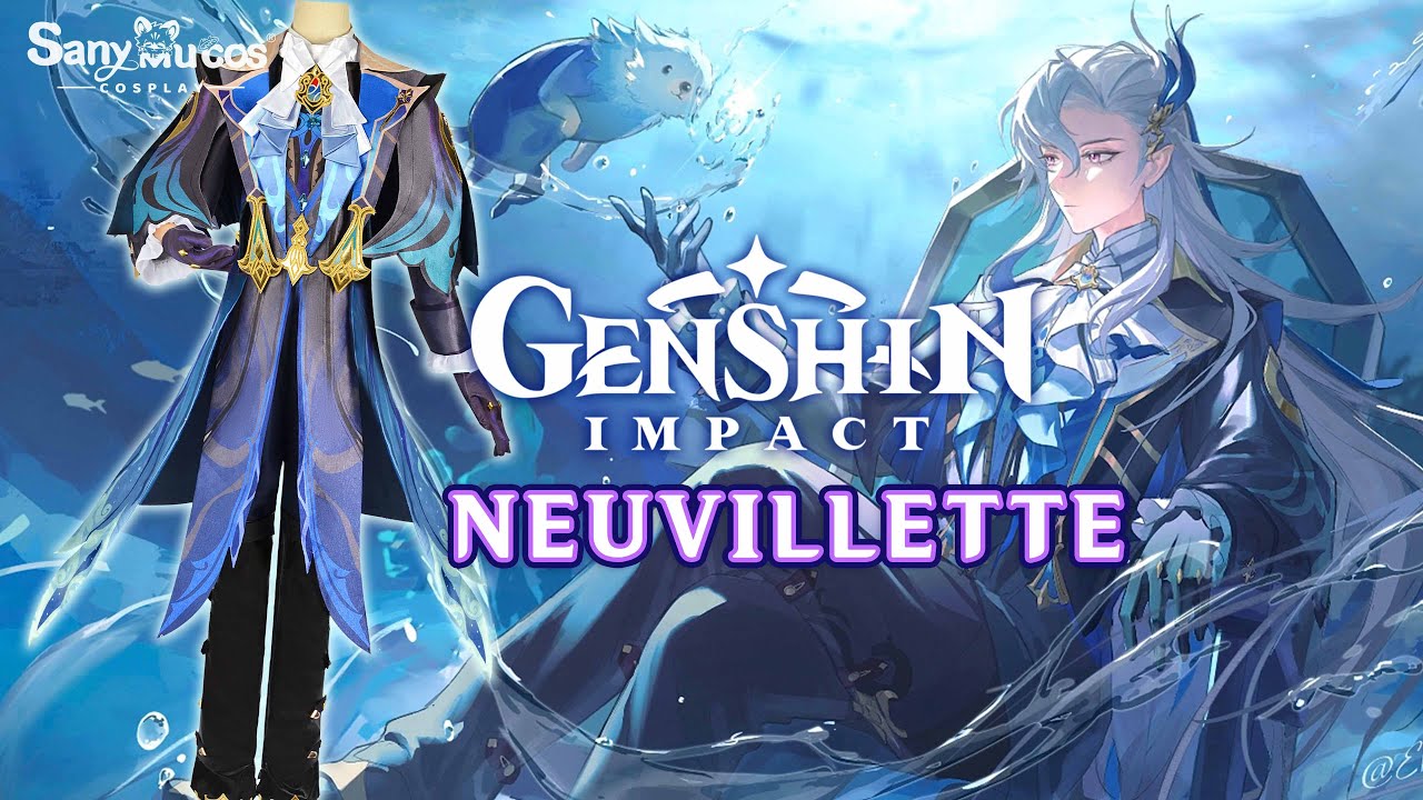 【SanyMuCos】Genshin Impact Neuvillette Cosplay Costume Plus Size Detail Show
