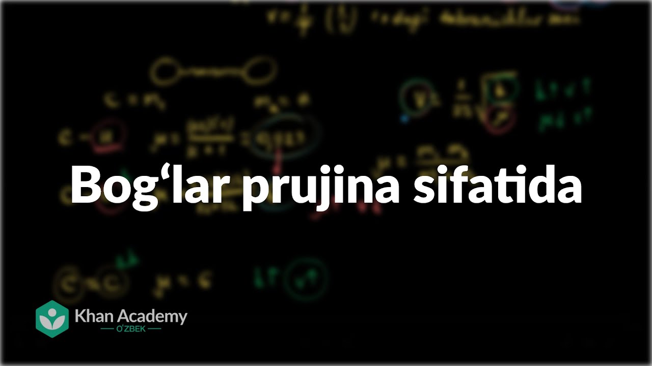 Bogʻlar prujina sifatida | Spektroskopiya  | Organik kimyo