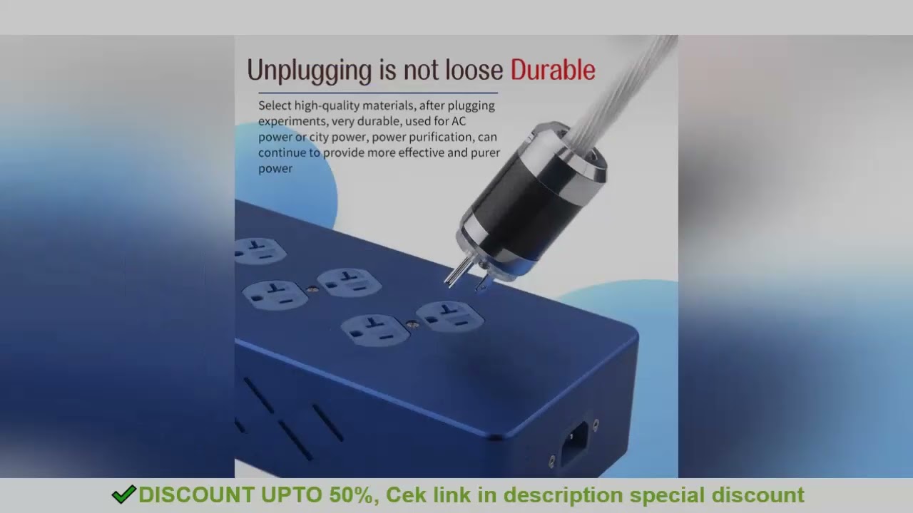 Gray Knight GK-80T Red Copper US Audio Hi-Fi Power Filter Power Socket 6-seat Aluminum Alloy Shell P