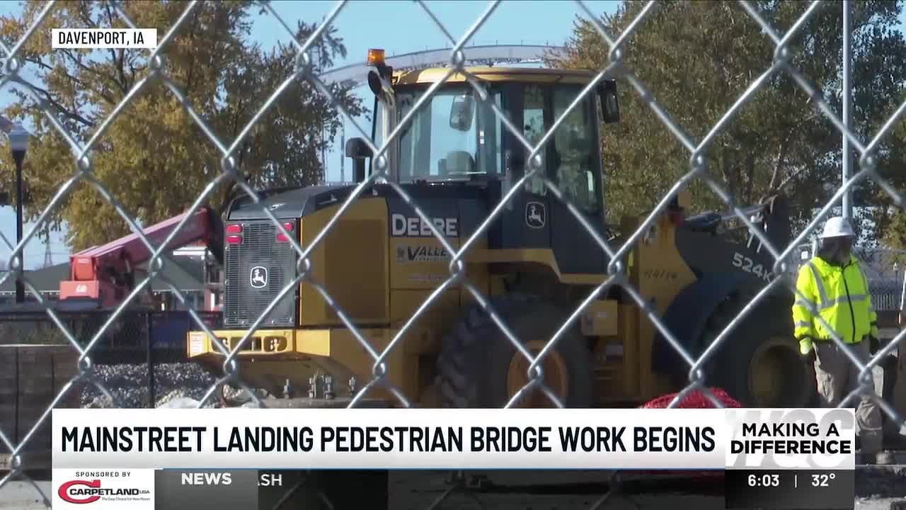 Crews to begin installing foundation on Davenport’s pedestrian bridge, noise expected
