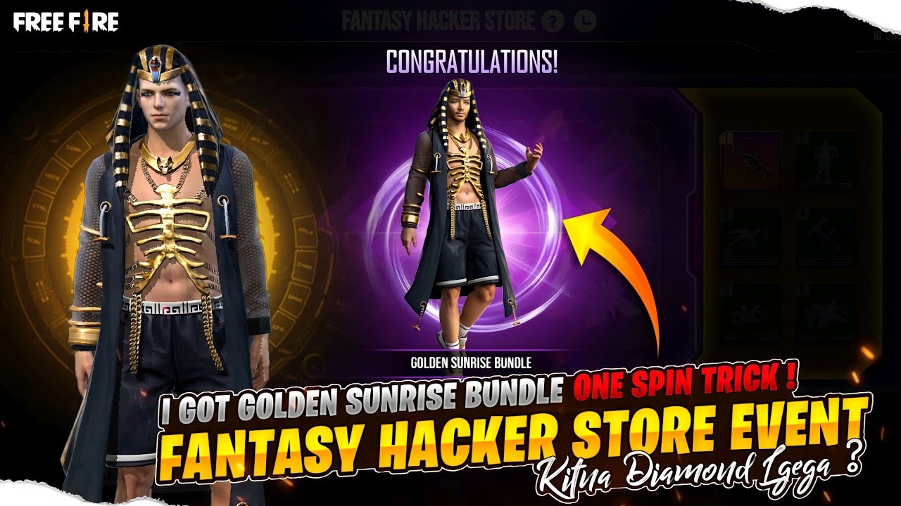 HACKER STORE EVENT FREE FIRE // HACKER STORE FULL DETAIL// I GOT HACKER  STORE BUNDLE FREE FIRE 