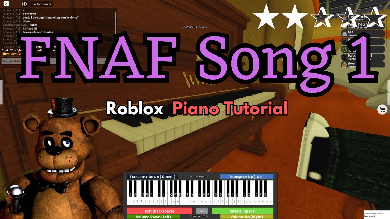 how to play the fnaf movie theme intro on roblox piano｜TikTok Search