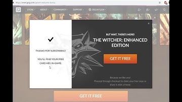 FREE PC GAMES The Witcher Enhanced Edition +  Gwent Card Keg GOG