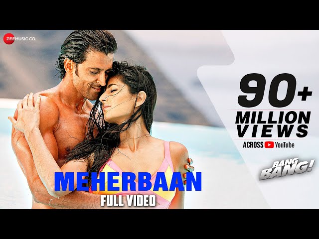 Meherbaan Full Video | BANG BANG! | feat Hrithik Roshan & Katrina Kaif | Vishal Shekhar class=