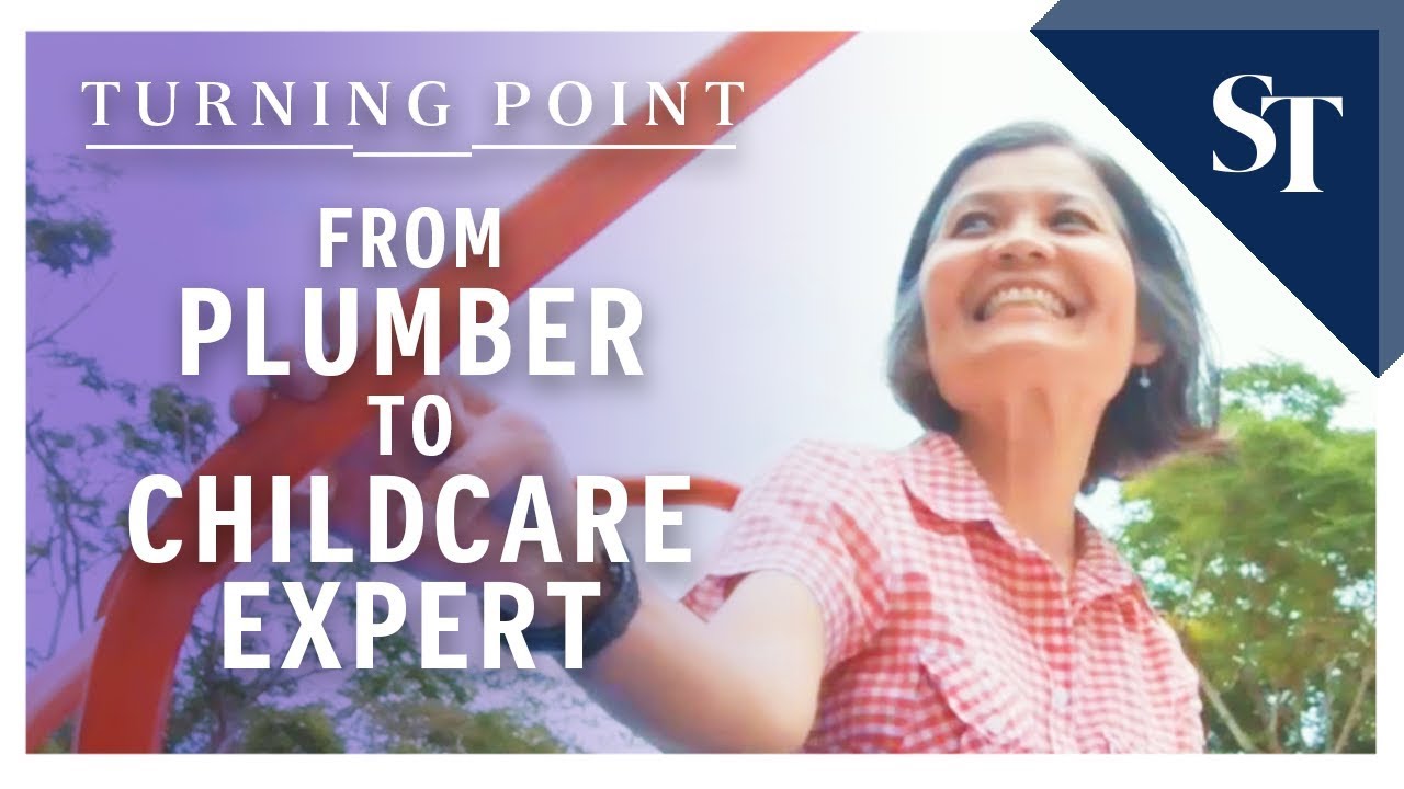 From plumber to childcare expert | Turning Point | The Straits Times newspaper mockup