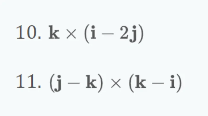 Find the vector, not with determinants, but by using properties of cross products - 12.4.10 Cengage