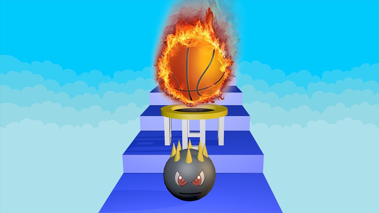 3D Dunk Stairs - Trampoline Hoop Basket Ball