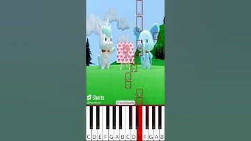 Smiling Critters Song Cute version (@ssielstudio) - Octave Piano Tutorial