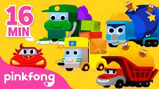 Kumpulan Lagu Mobil | Mobil Polisi, Truk, Mobil balap | Lagu Anak | Pinkfong dan Baby Shark