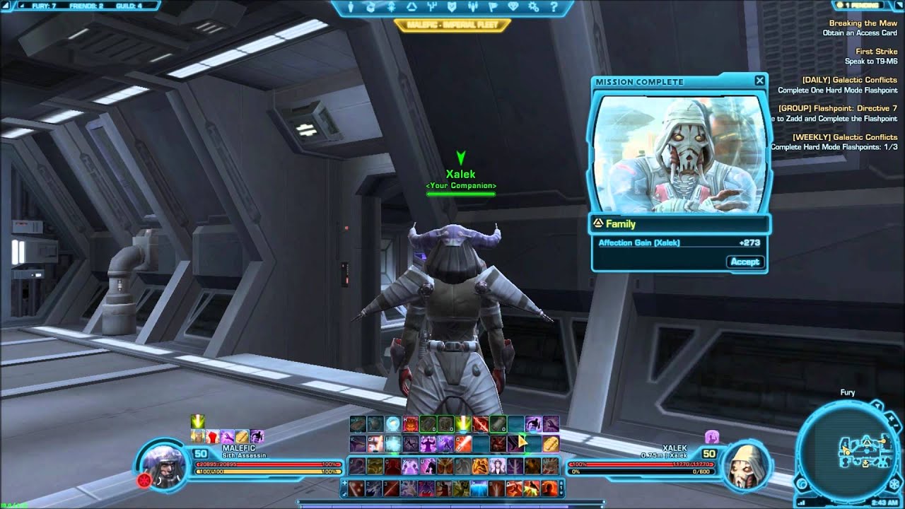 SWTOR SI Sixth Conversation with Xalek - Family