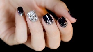 nail rhinestones designs glitter bling