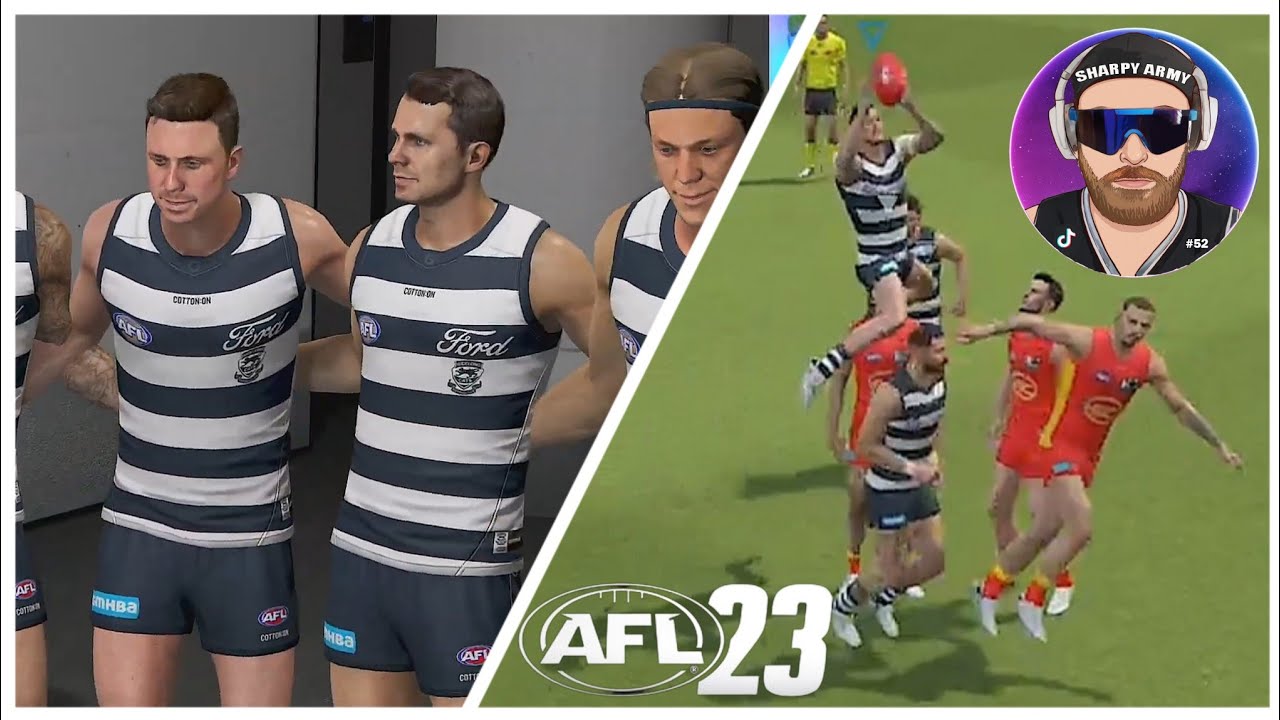AFL 23 GEELONG SEASON MODE ROUNDS 1 3 VS PIES,BLUES,SUNS YouTube