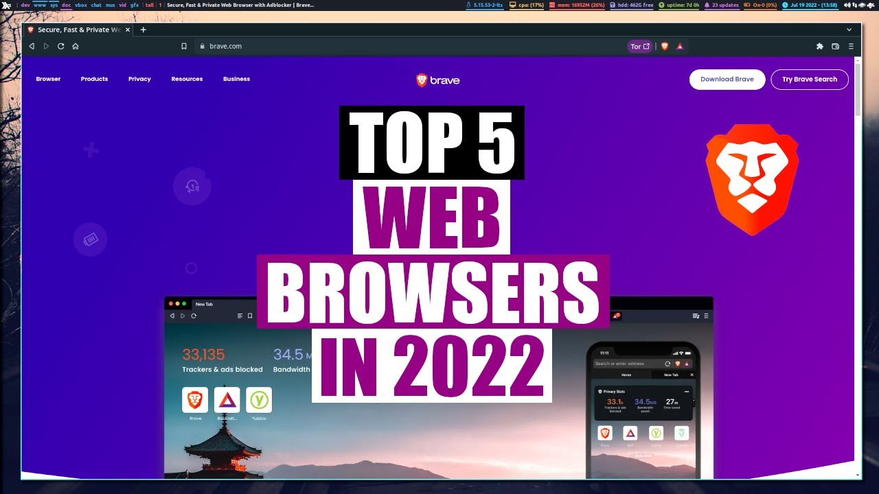 Secure, Fast, & Private Web Browser with Adblocker