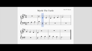 Myrtle The Turtle - John W. Schaum Piano Course (Pre A)
Play along with the sheet music (one repeat)
From Schaums Green book which you can buy here: https://www.amazon.com/John-Schaum-Piano-Course-Pre/dp/0769236014 Myrtle The Turtle - John W. Schaum Piano Course (Pre A)