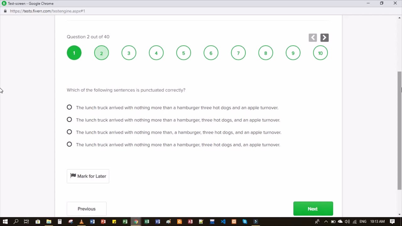 Fiverr - Basic English Test