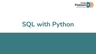 W11D1: SQL with Python