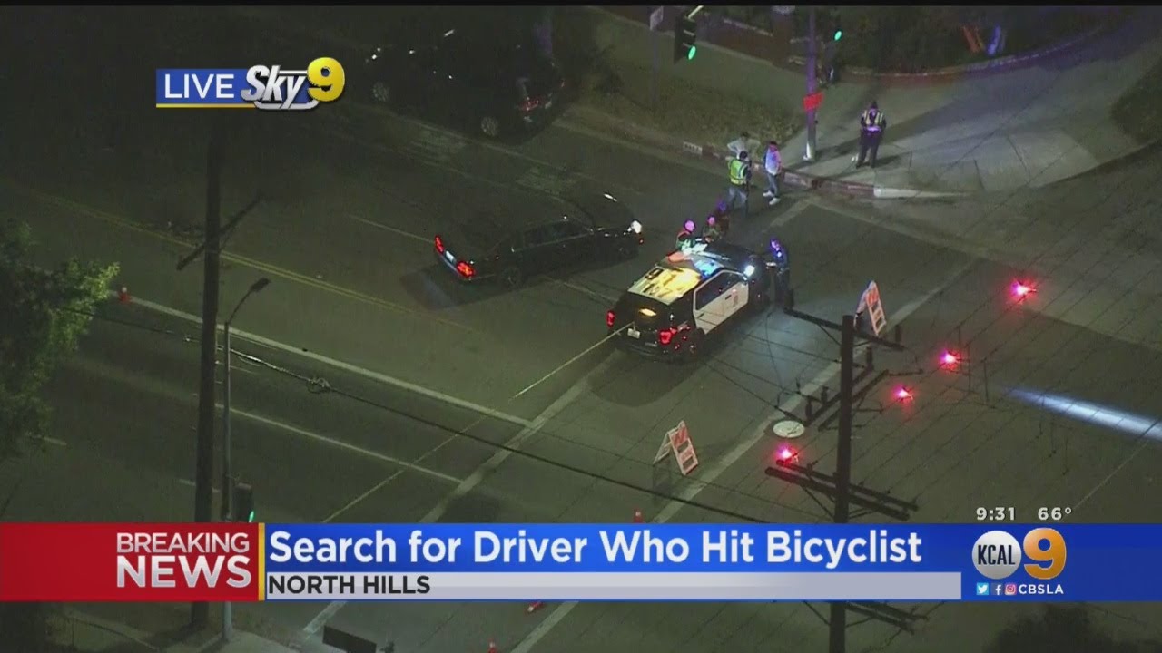 Police Search For Driver Who Hit Bicyclist In North Hills - YouTube